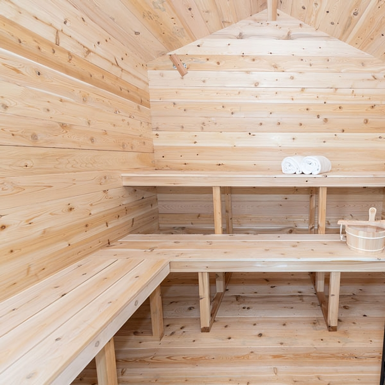 Georgian Cabin Sauna with Porch