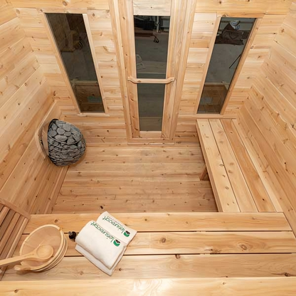 Georgian Cabin Sauna with Porch